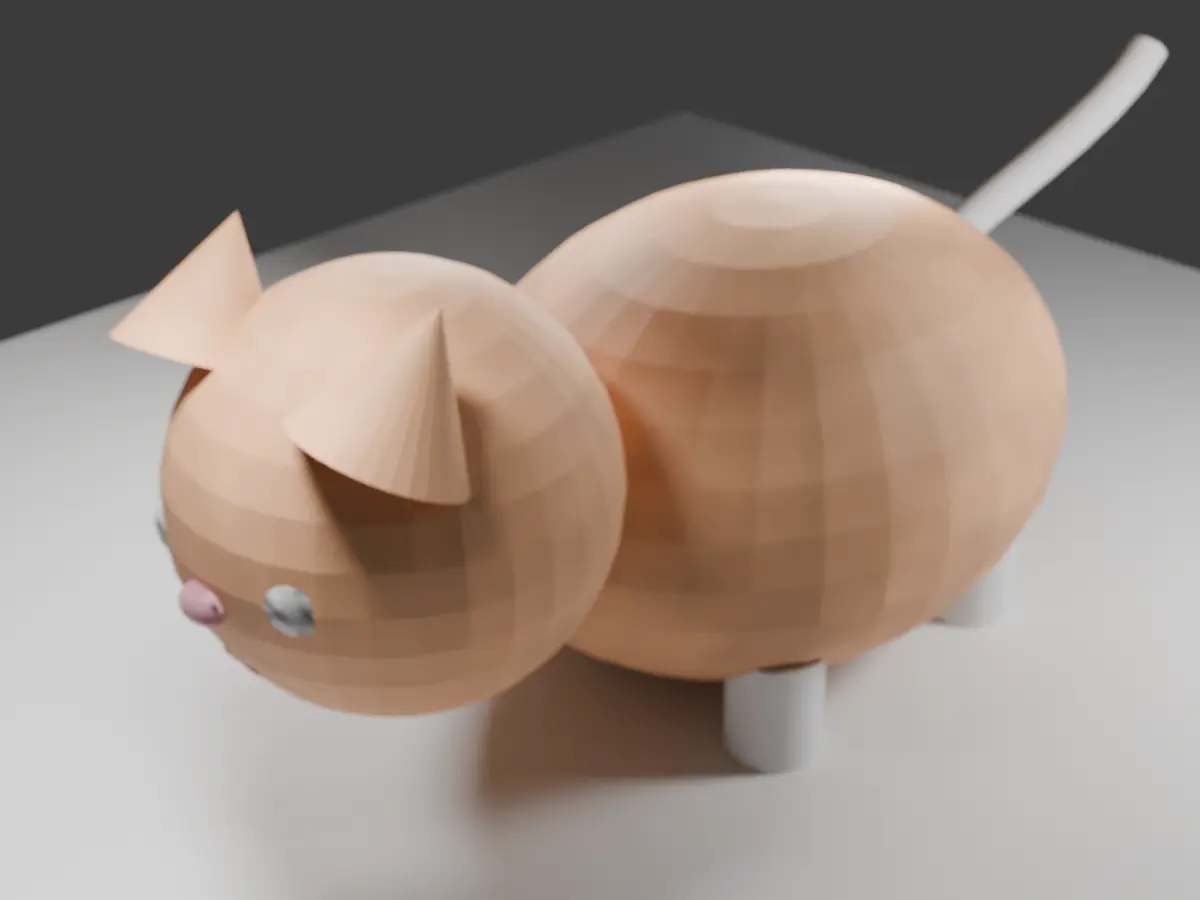 猫の3Dモデル